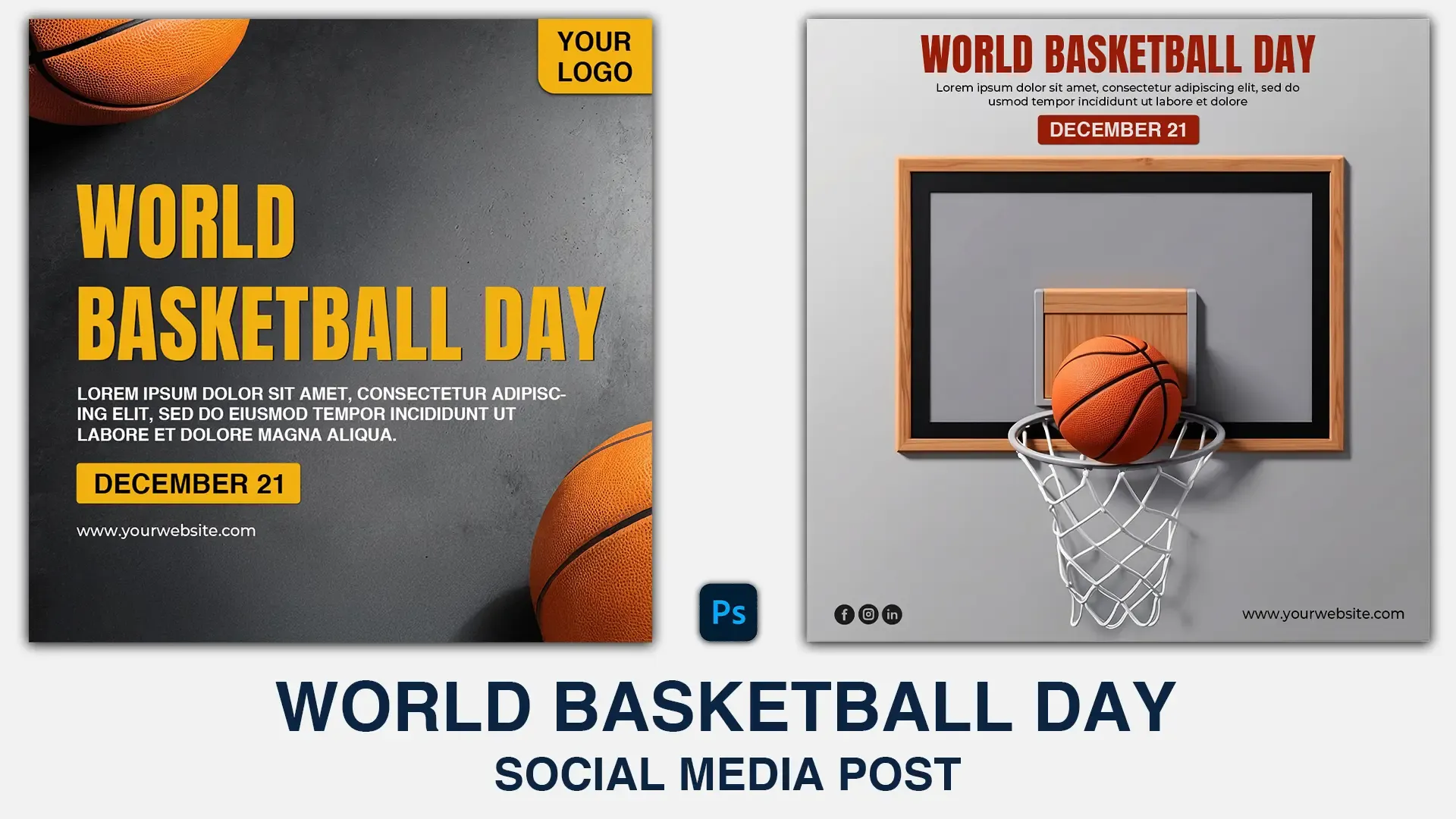 World Basketball Day Court Action Instagram Post image